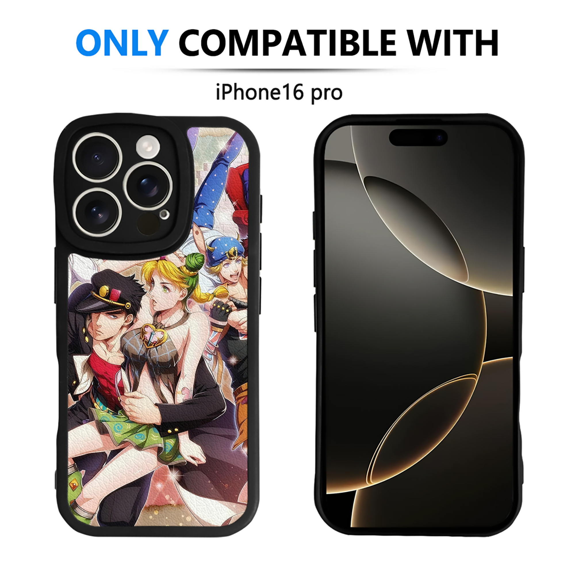（画像用） ジョジョの奇妙な冒険 JoJo's Bizarre Adventure 【iPhone 16シリーズ対応】シリコンスマホケース（レザー調） 材質：シリコン